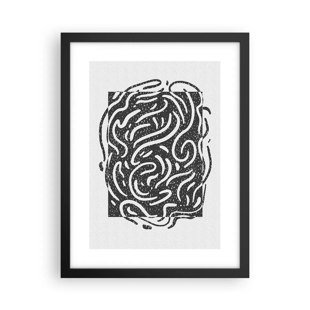 Poster in een zwarte lijst - Abstractie: vreugdedans - 30x40 cm