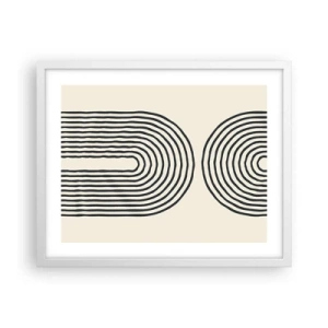 Poster in een witte lijst - In een ogenblik ... - 50x40 cm