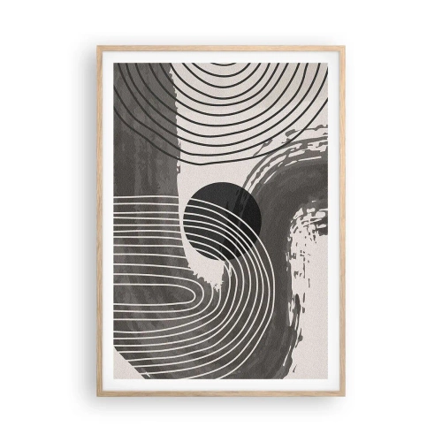 Een poster in een licht eiken lijst - Het ovaal wint - 70x100 cm