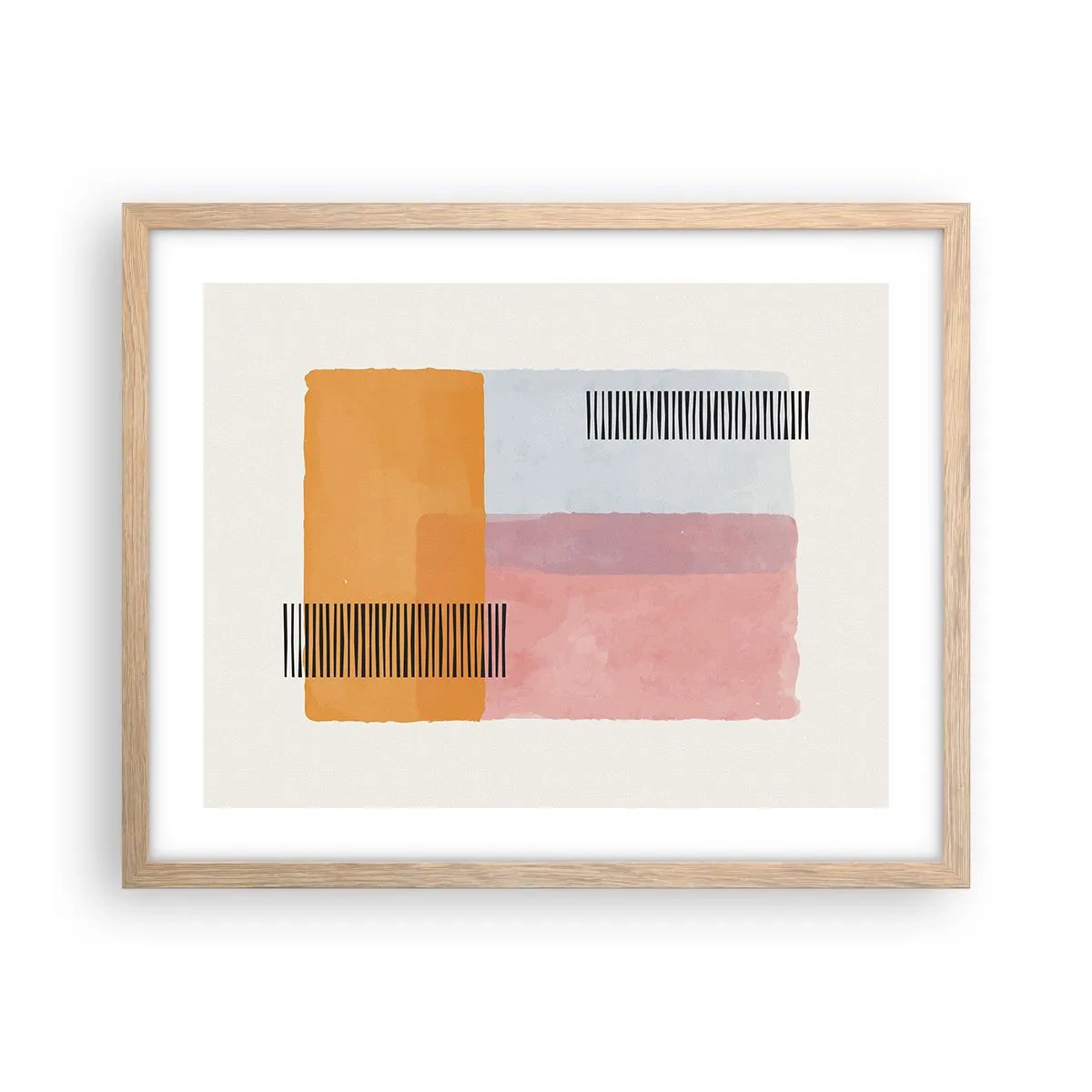 Een poster in een licht eiken lijst - Van hoek tot hoek - 50x40 cm