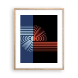 Een poster in een licht eiken lijst - In een geometrische omhelzing - 40x50 cm