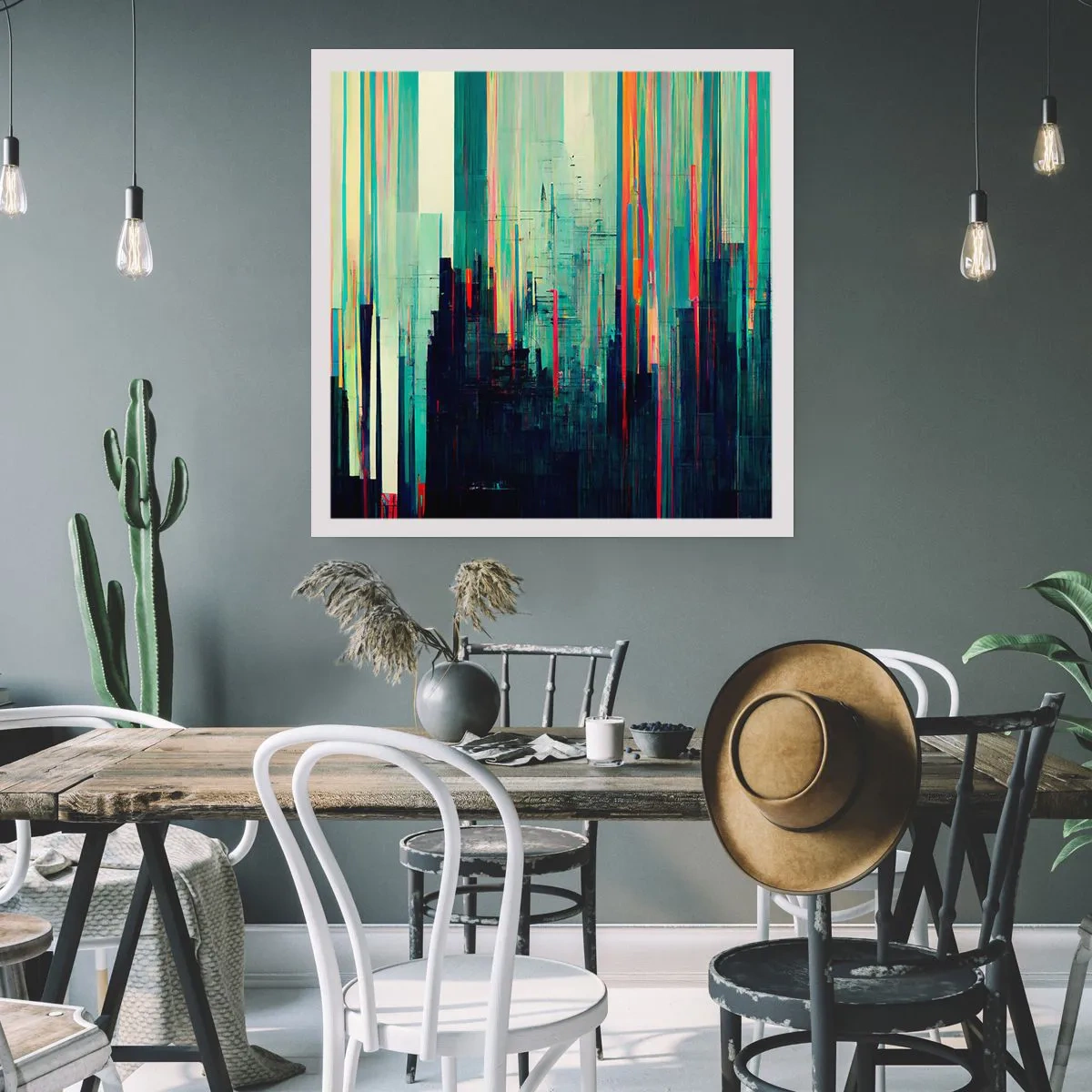 Poster - Futuristische stad - 40x40 cm