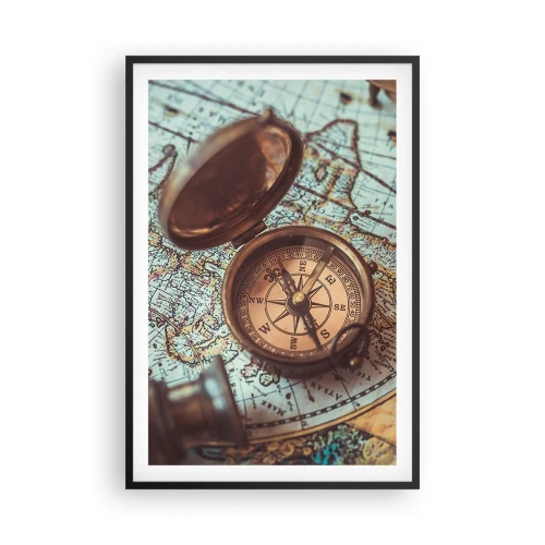 Poster in een zwarte lijst - Voor de avonturier - 61x91 cm