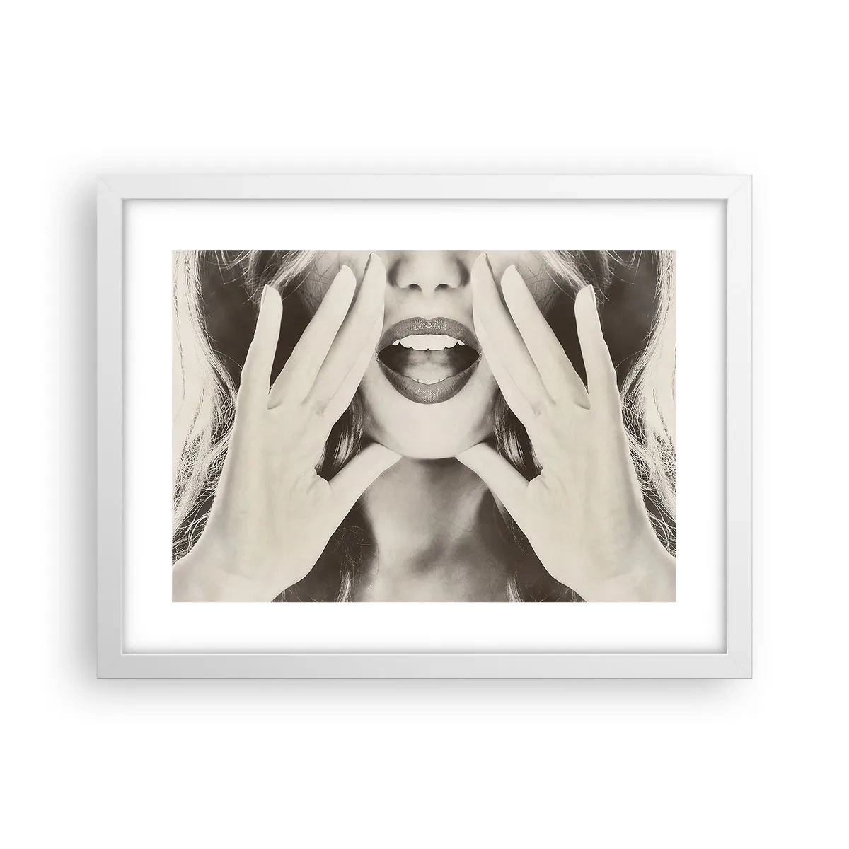 Poster in een witte lijst - Ik kom al! - 40x30 cm