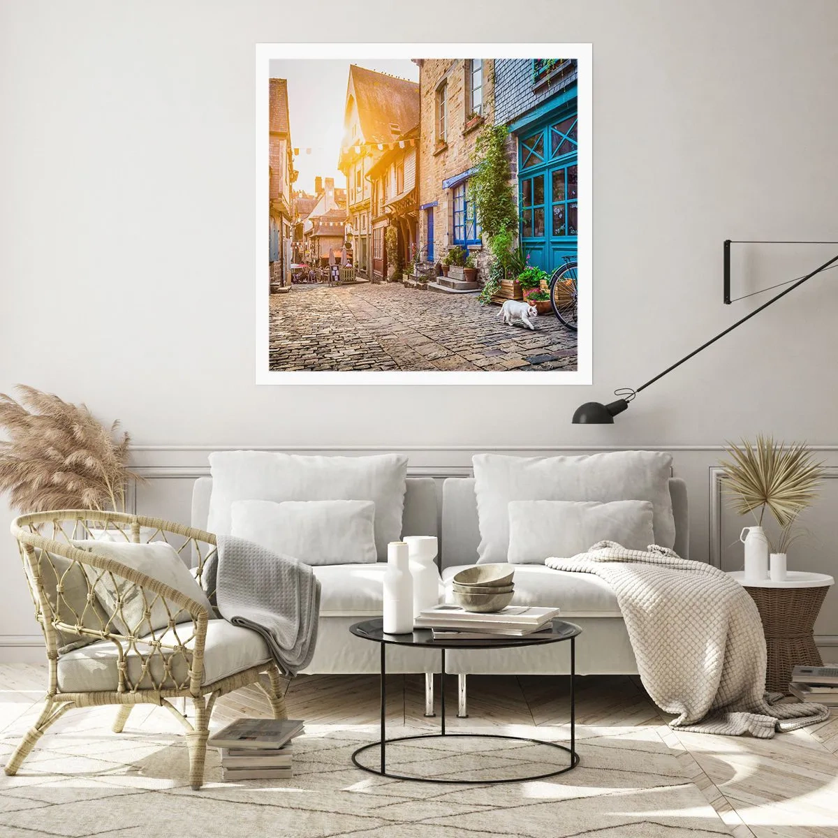 Poster - De witte geest van het stadje - 50x50 cm