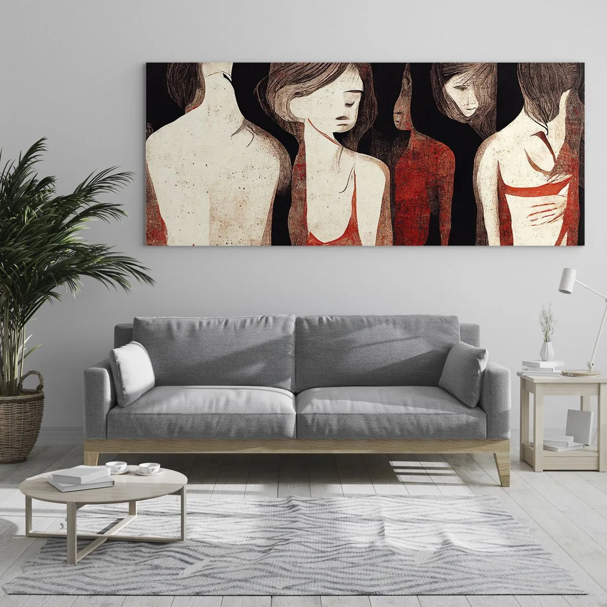 Schilderen op glas - Madonna's van duisternis - 100x40 cm