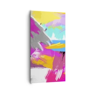 Schilderen op canvas - Man, man, man en weer man - 65x120 cm