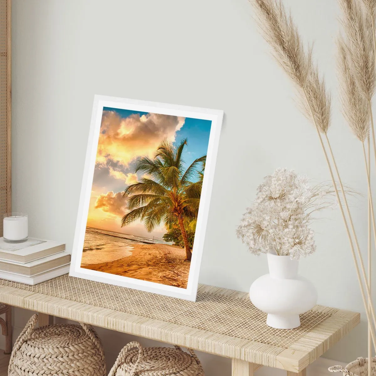 Poster in een witte lijst - Eeuwige zomer, altijd vakantie - 50x70 cm