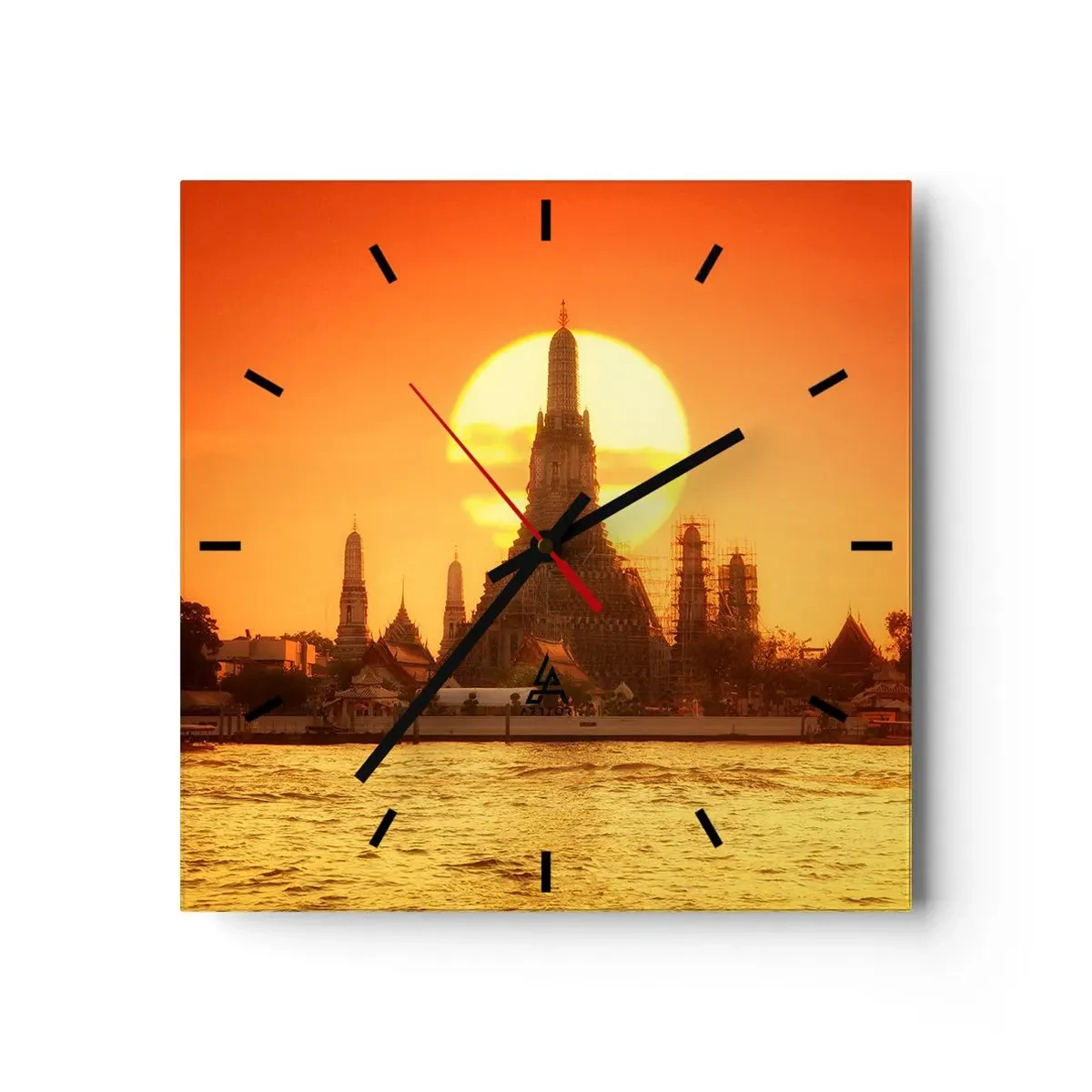 Wandklok - Klok - Naar de zon, altijd naar de zon toe - 40x40 cm