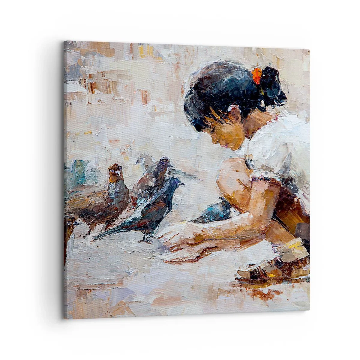 Schilderen op canvas - De kleintjes en de leukste - 50x50 cm