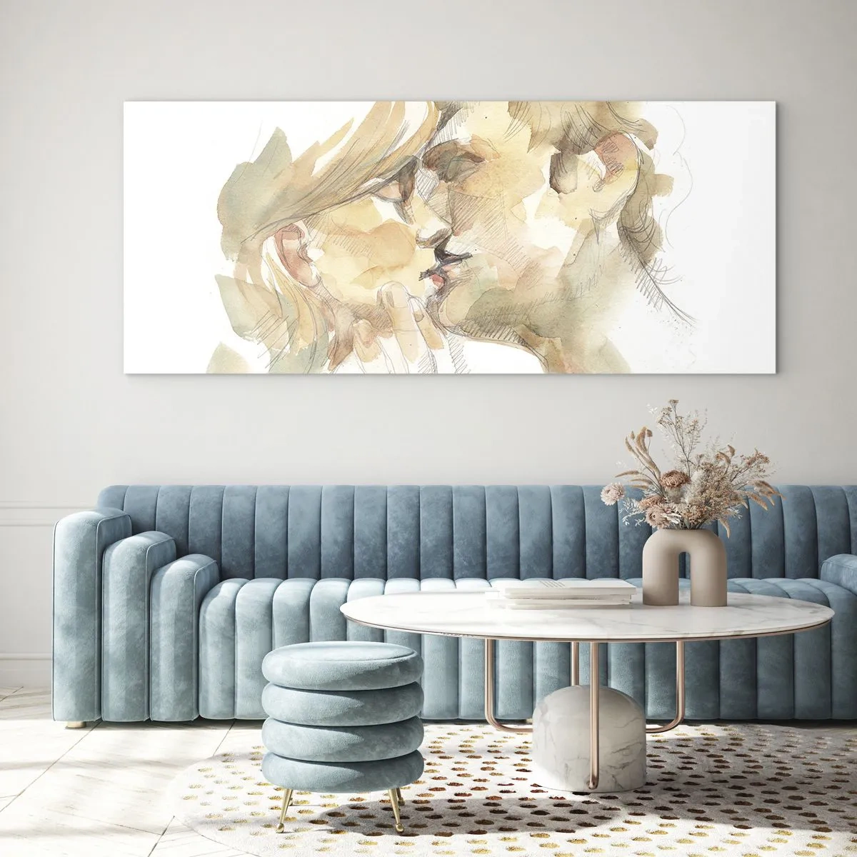 Schilderen op glas - De helft gevonden? - 120x50 cm