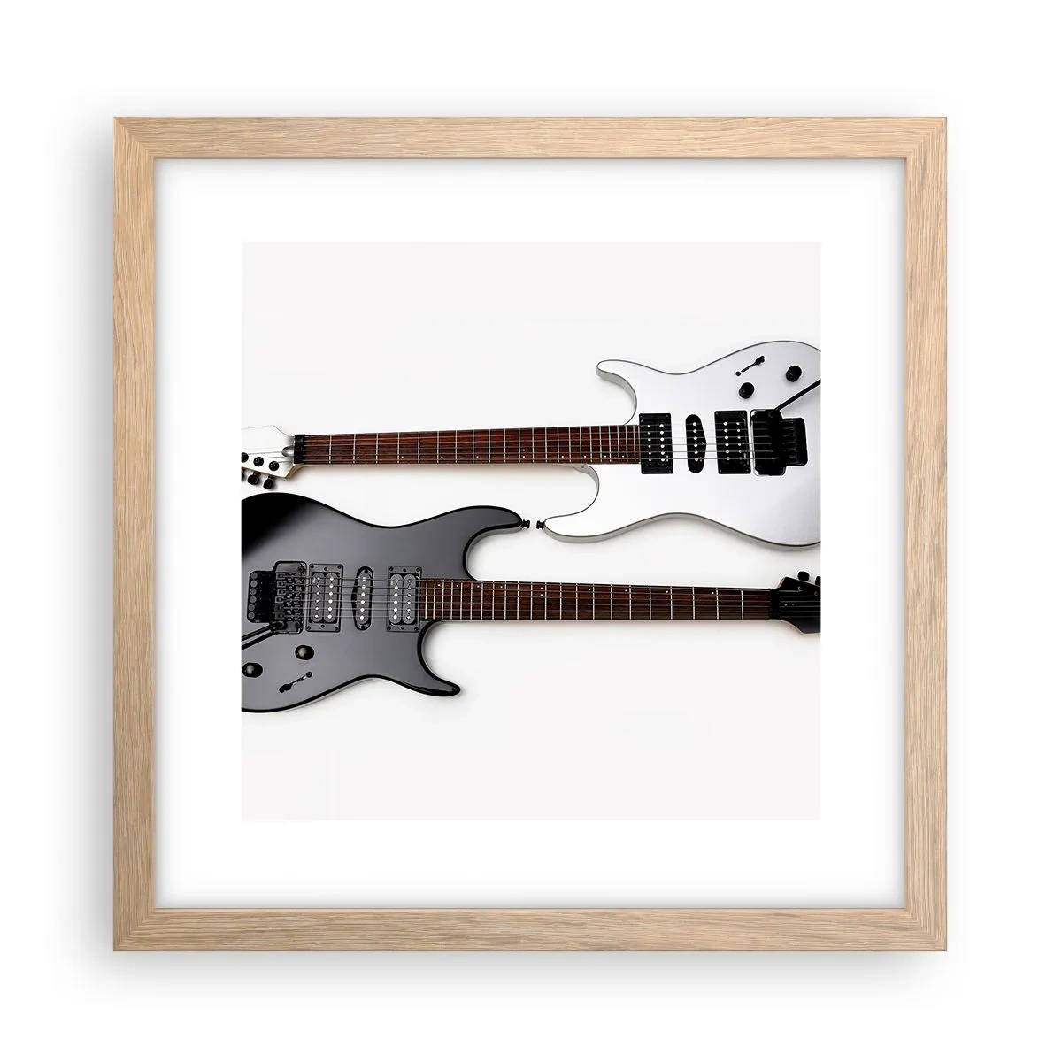 Een poster in een licht eiken lijst - Harmonie van vormen - 30x30 cm