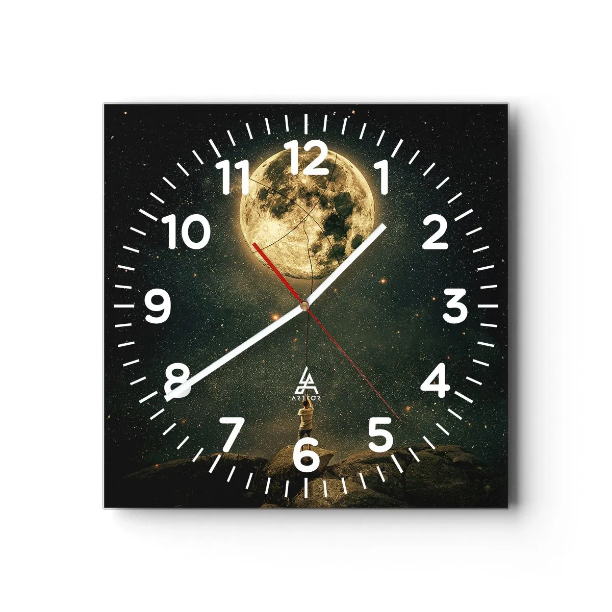 Wandklok - Klok - Iemand die de maan heeft gestolen - 40x40 cm