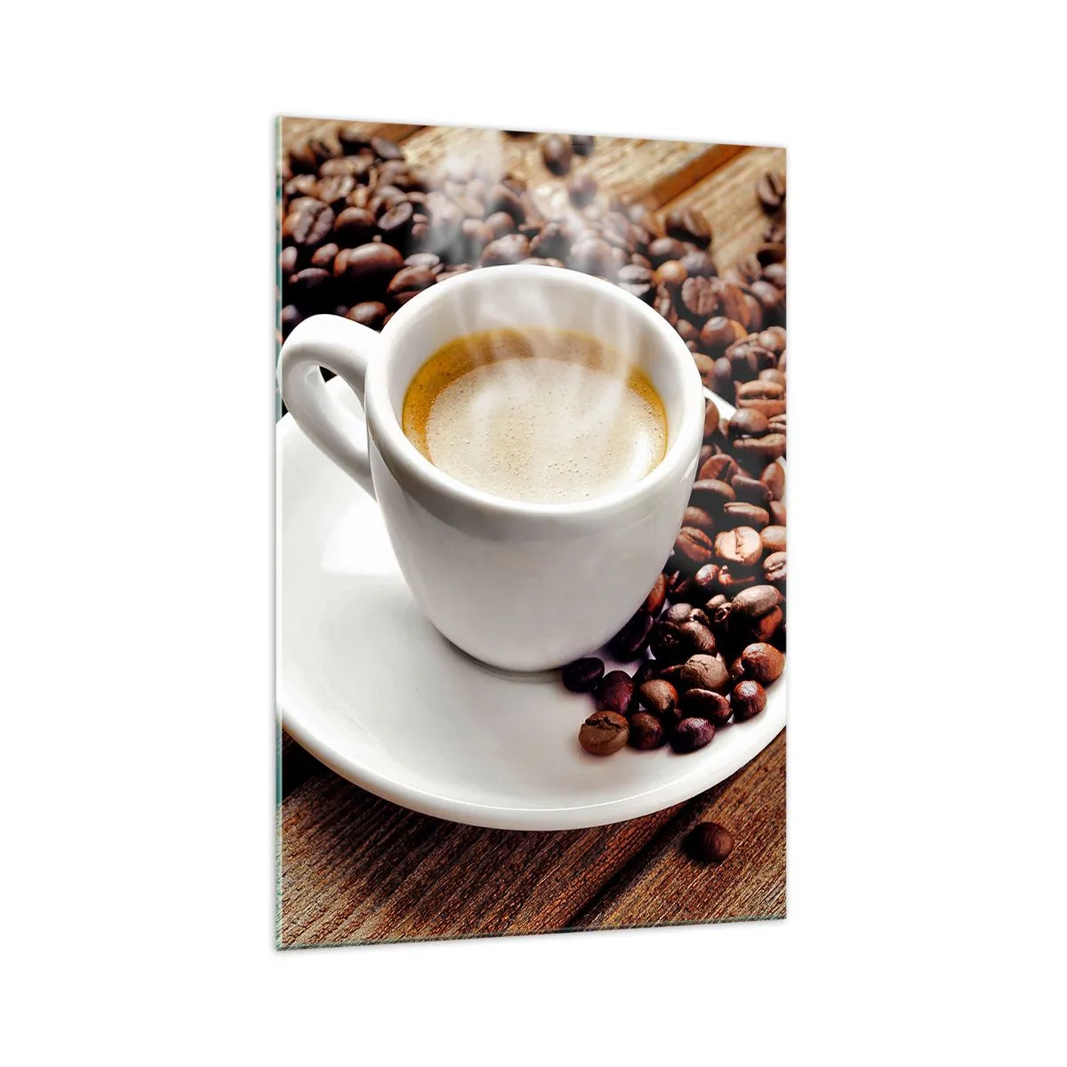 Schilderen op glas - Koffie op de bank - 70x100 cm