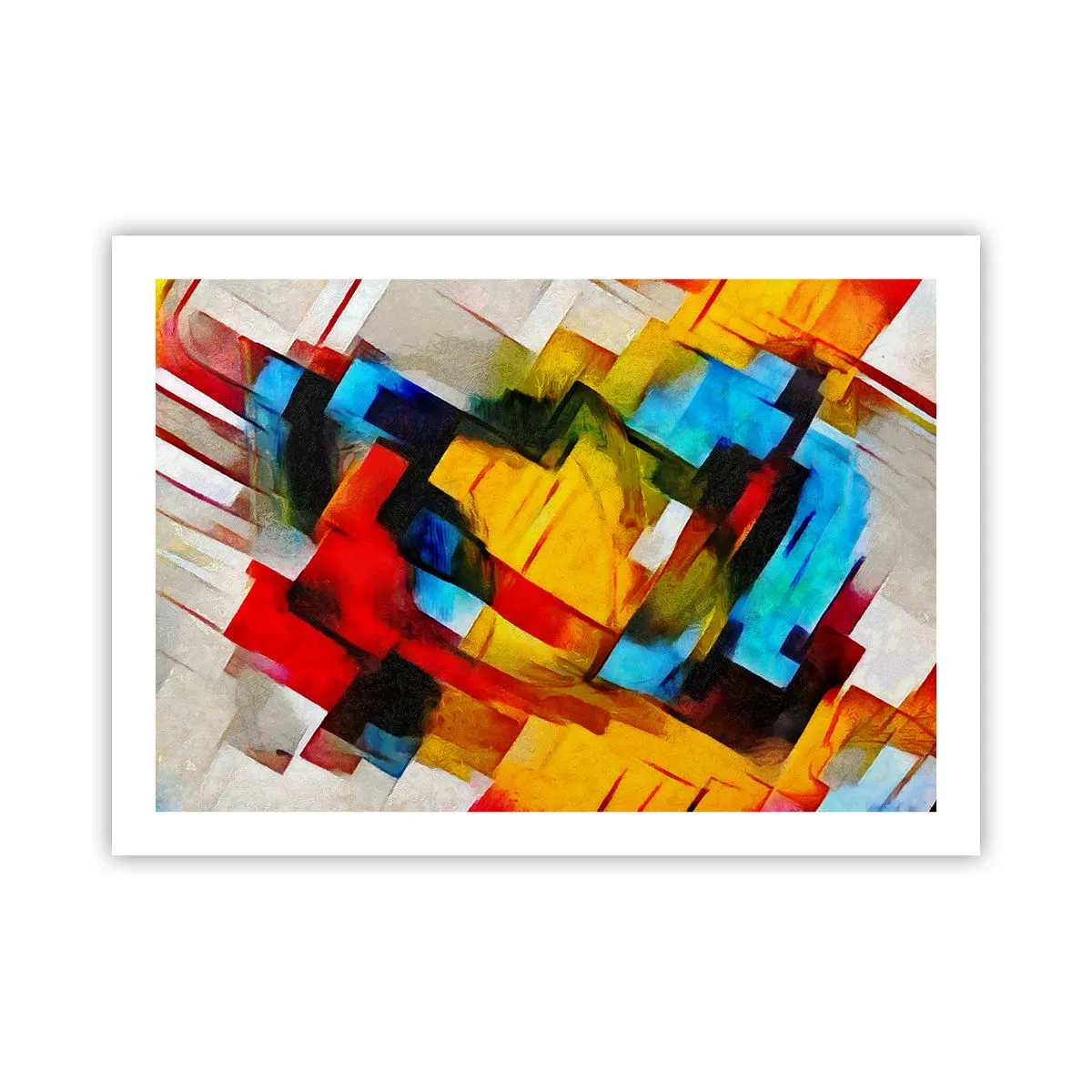 Poster - Een veelkleurig lagen koekje - 70x50 cm