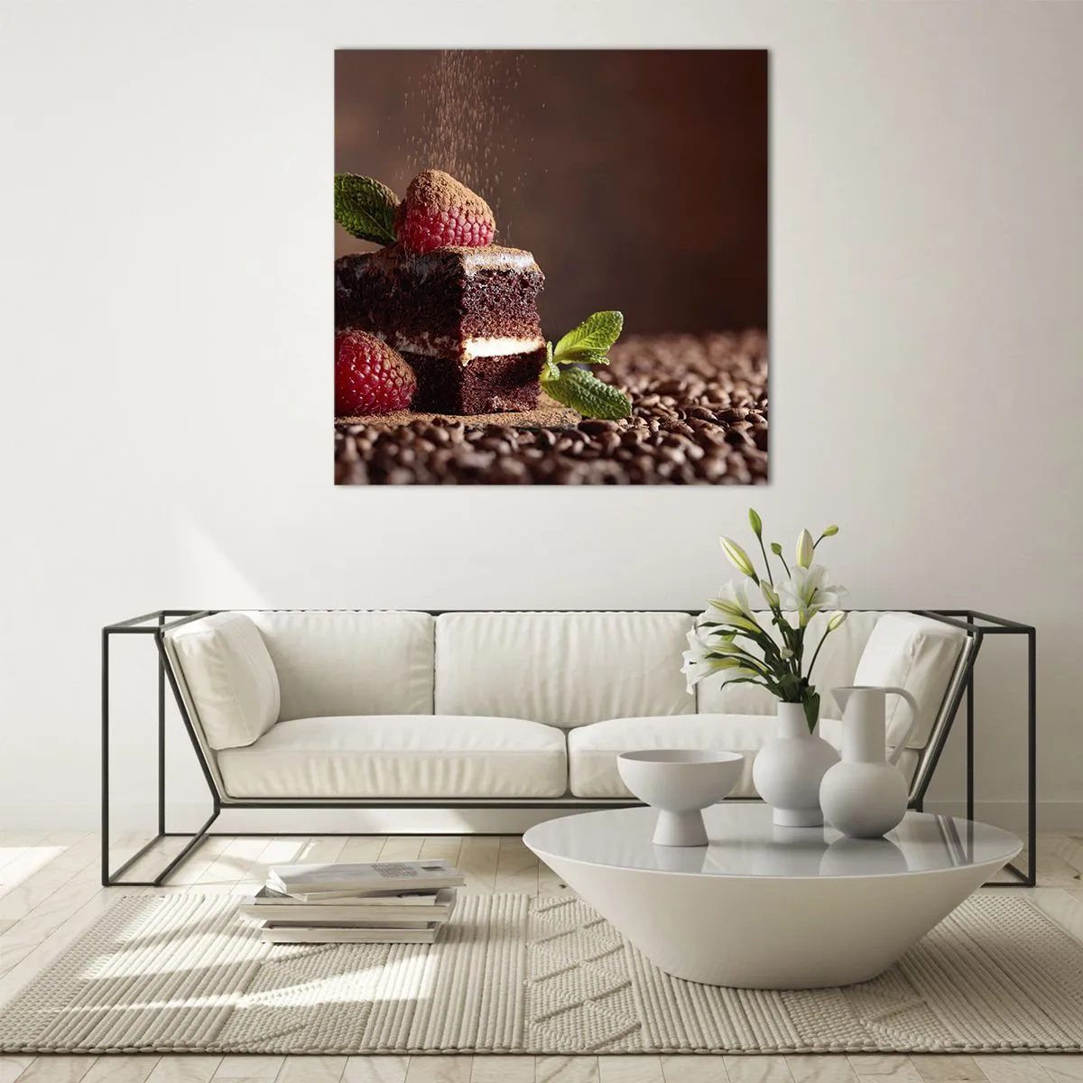 Schilderen op glas - Het leven is zoet - 70x70 cm