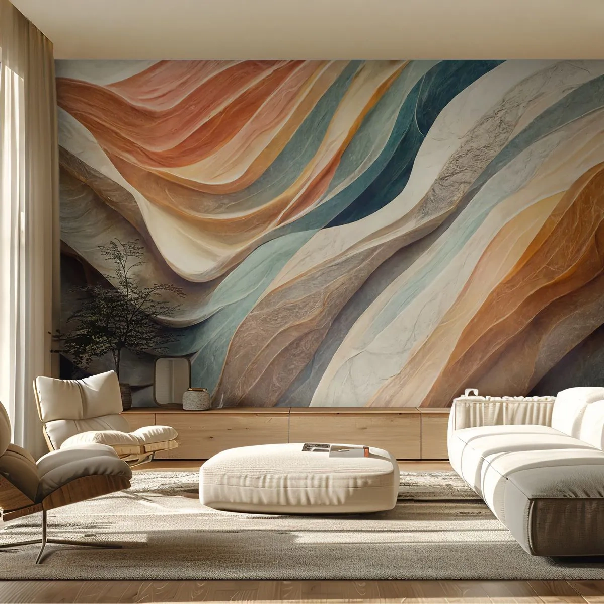 Fotobehang Premium Sand - Het moment vóór de verandering - Textuur, Patroon, Helder - 450x315 cm