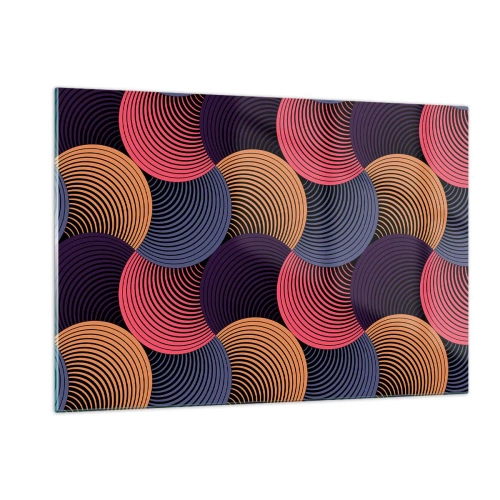 Schilderen op glas - In een cirkelvormig ritme - 120x80 cm