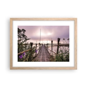 Een poster in een licht eiken lijst - Rust en stilte van Azië - 40x30 cm