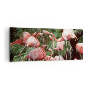 Schilderen op canvas - Middag roddels - 100x40 cm