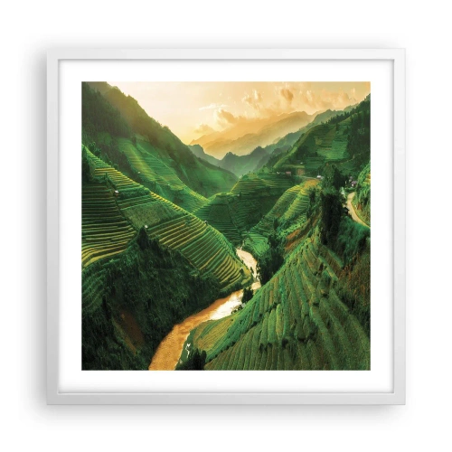 Poster in een witte lijst - Vietnamese vallei - 50x50 cm