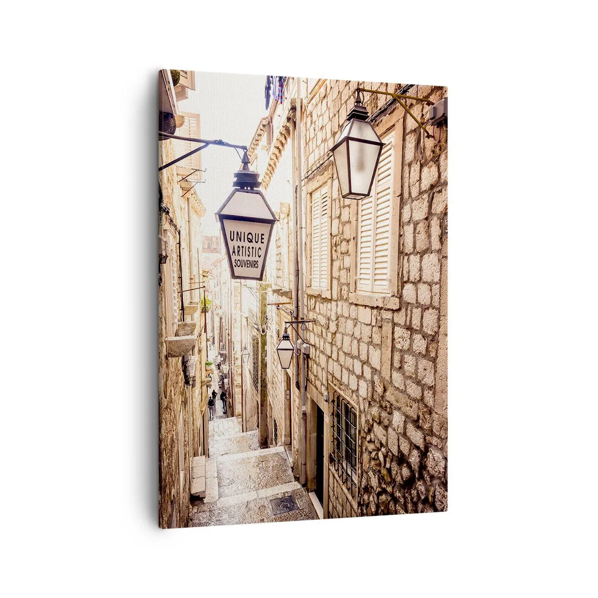 Schilderen op canvas - Een charmant steegje - 50x70 cm