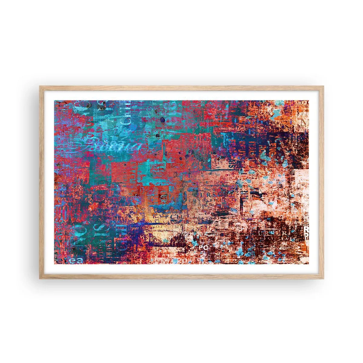 Een poster in een licht eiken lijst - Geheugen en vergetelheid - 91x61 cm