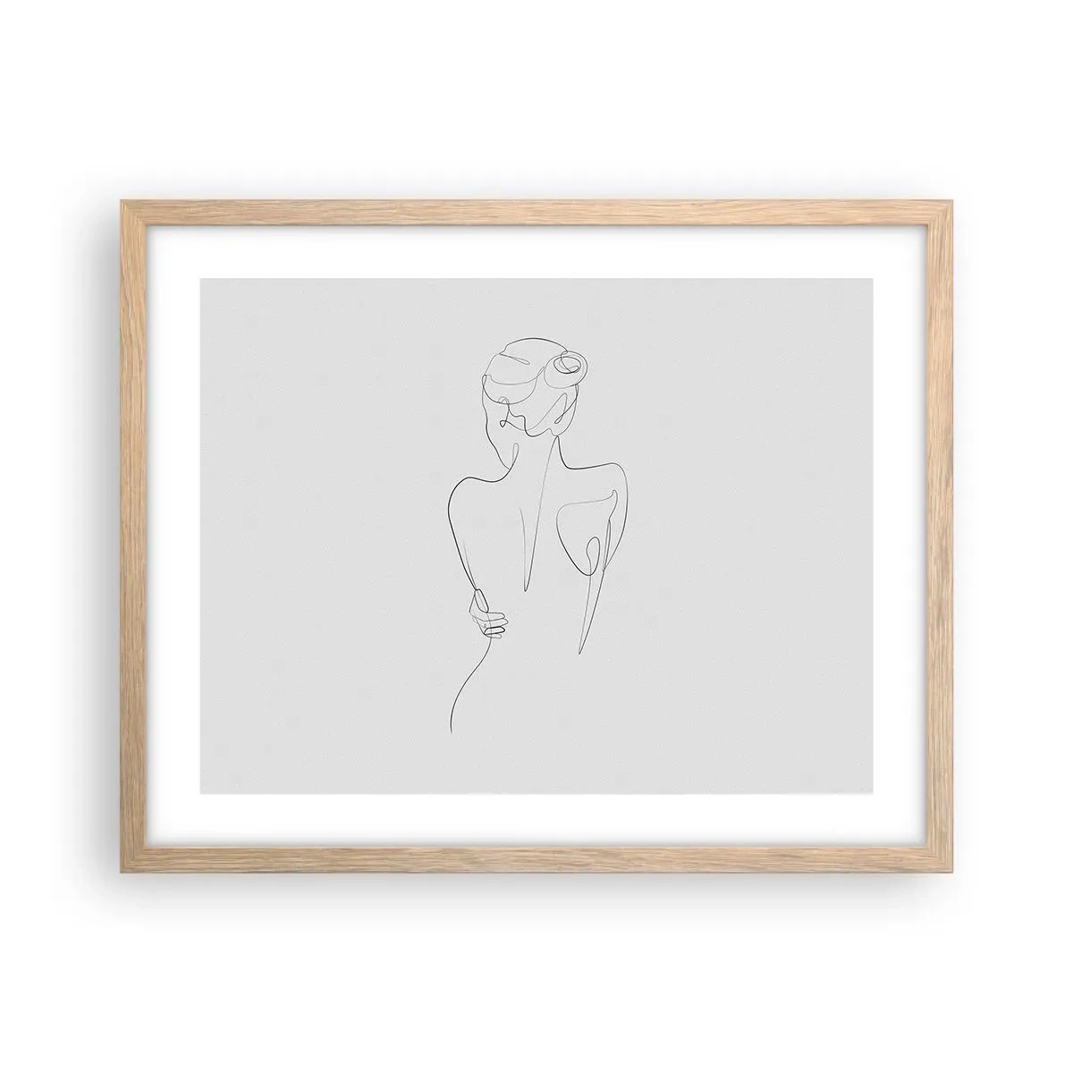 Een poster in een licht eiken lijst - Lichaamsmuziek - 50x40 cm