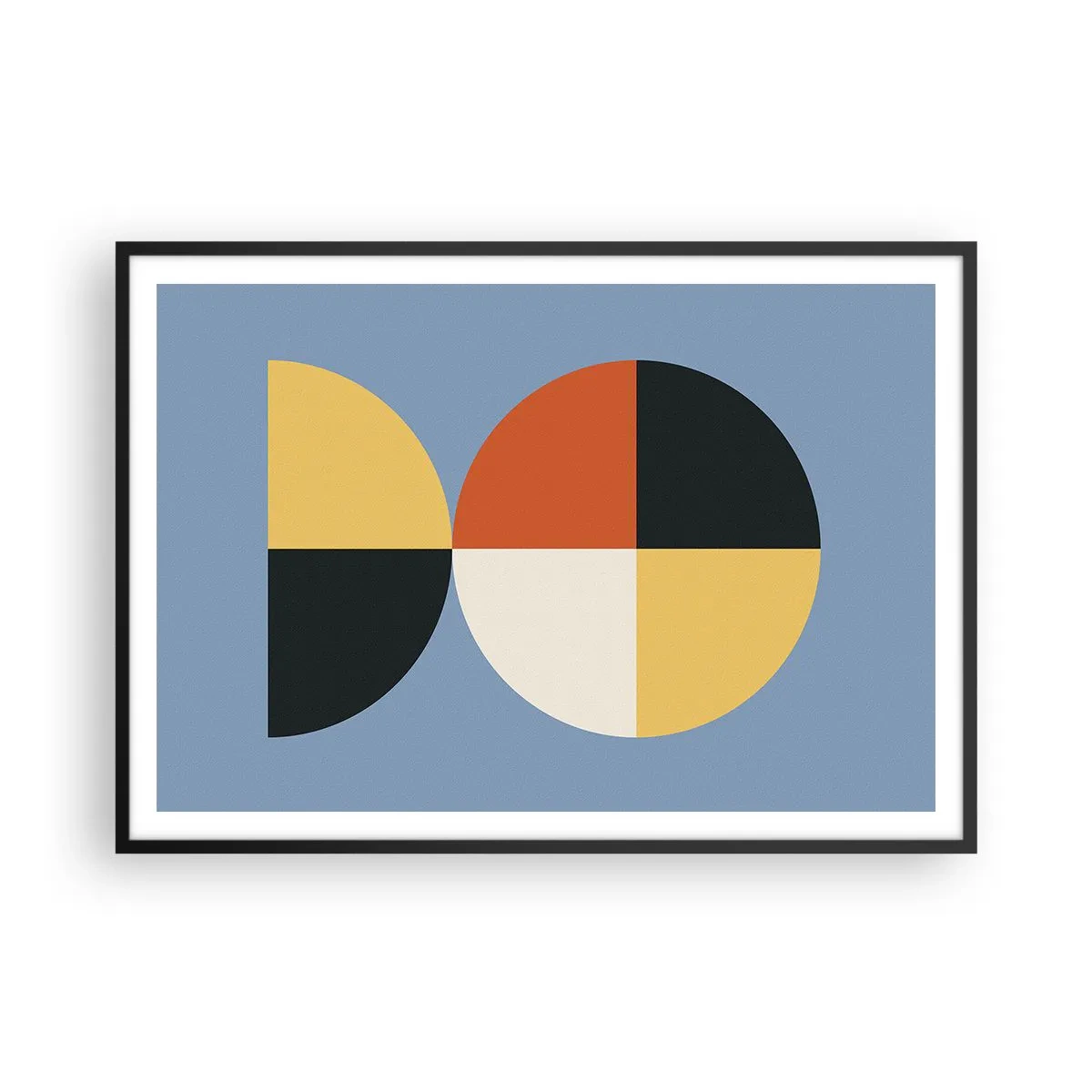 Poster in een zwarte lijst - Kijk en tel - 100x70 cm