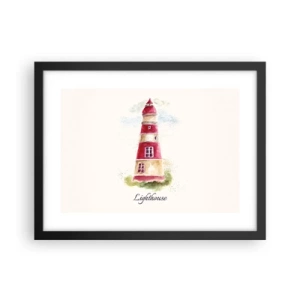 Poster in een zwarte lijst - Er is altijd goed weer in de buurt - 40x30 cm