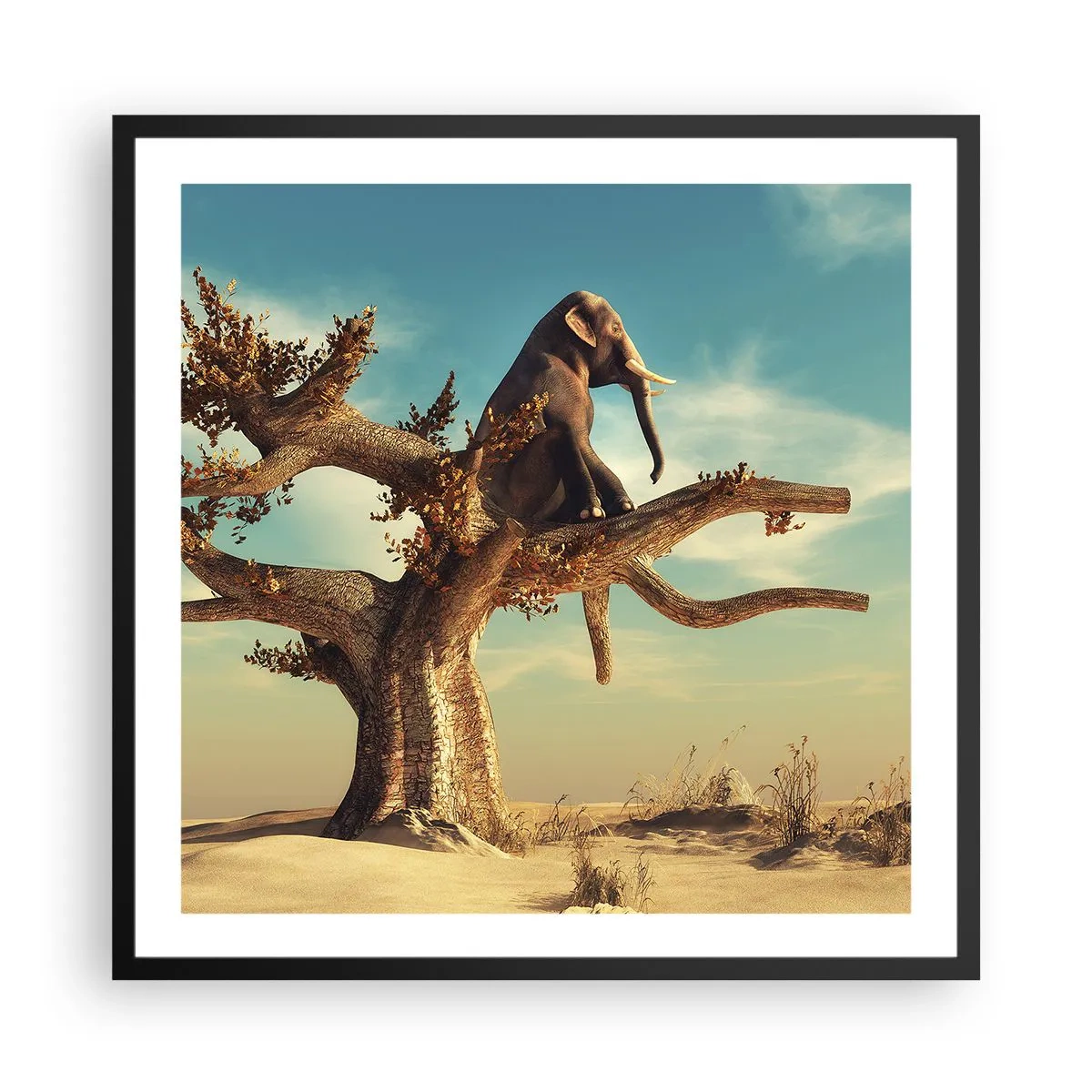 Poster in een zwarte lijst - Een nieuw gezichtspunt - 60x60 cm
