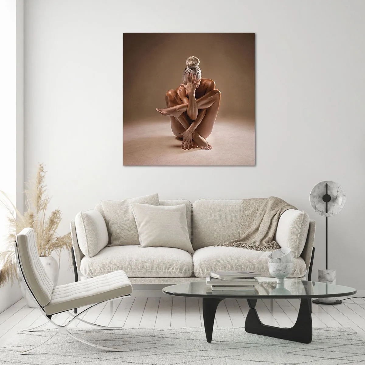 Schilderen op glas - De eenheid van lichaam en geest - 70x70 cm