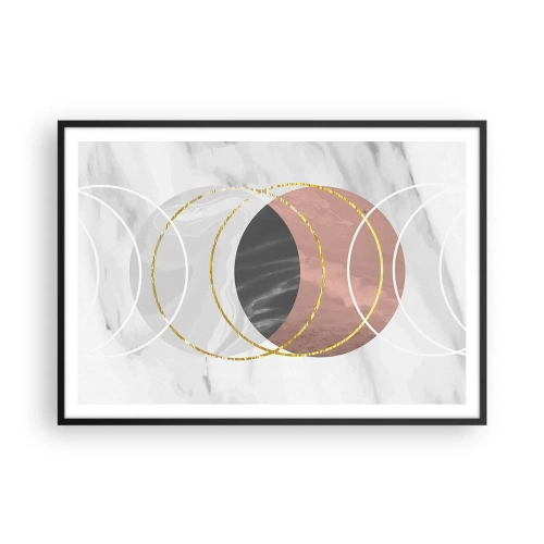 Poster in een zwarte lijst - Muziek van de sferen - 100x70 cm