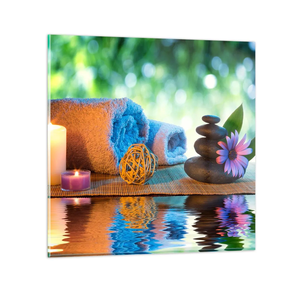 Schilderen op glas - Tijd voor het lichaam - 50x50 cm