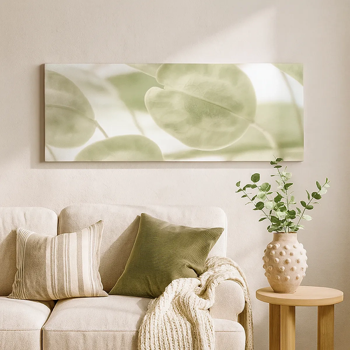 Schilderen op canvas - In het begin waren er bladeren... - 30x30 cm