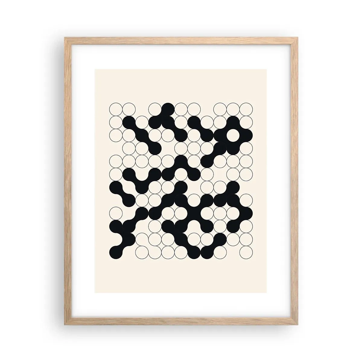 Een poster in een licht eiken lijst - Chinees spel – variatie - 40x50 cm