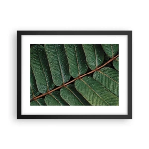 Poster in een zwarte lijst - In een groen ritme - 40x30 cm