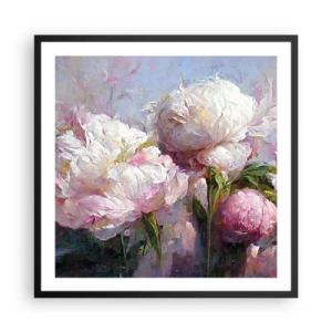 Poster in een zwarte lijst - Een boeket vol leven - 60x60 cm