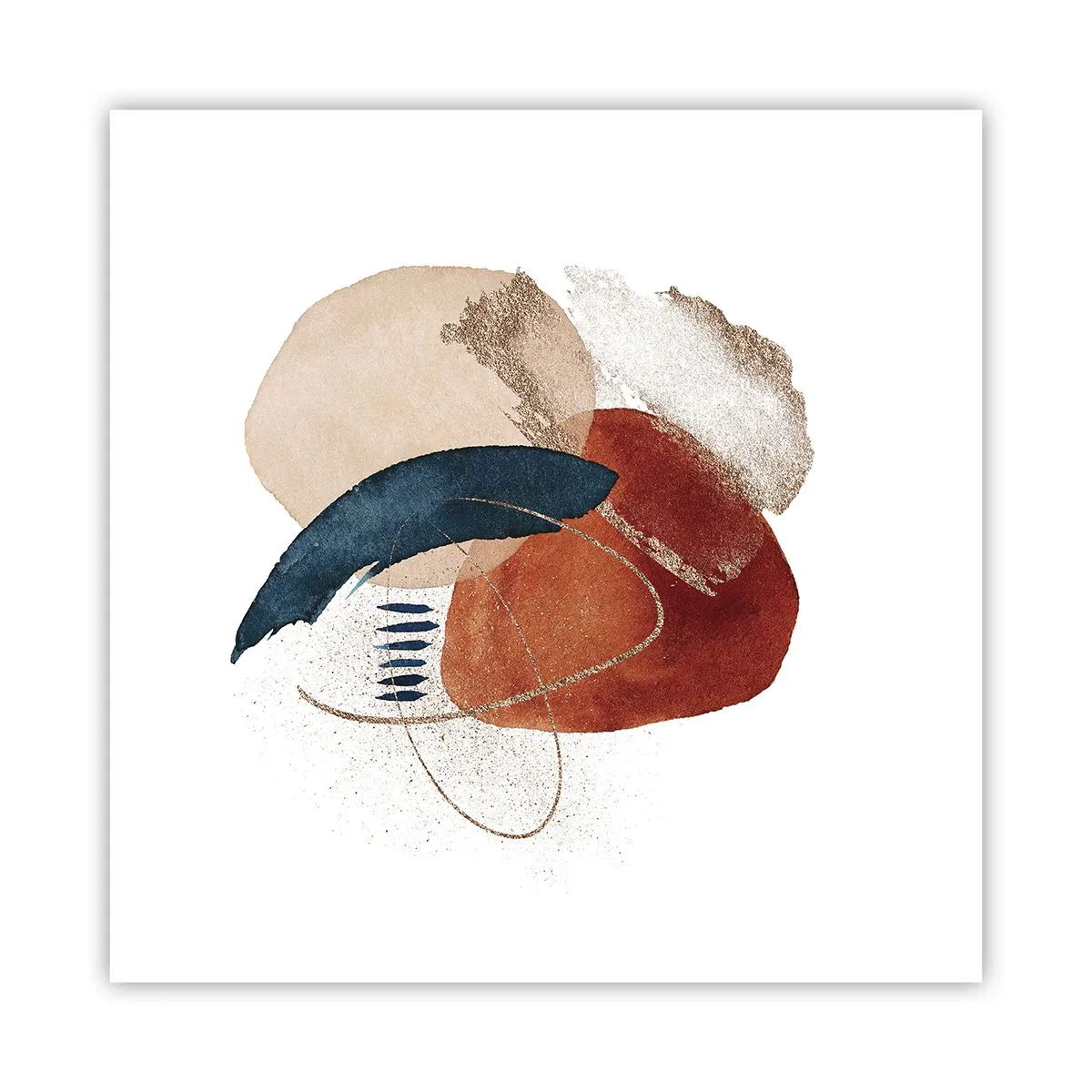 Poster - Ovale compositie - 60x60 cm