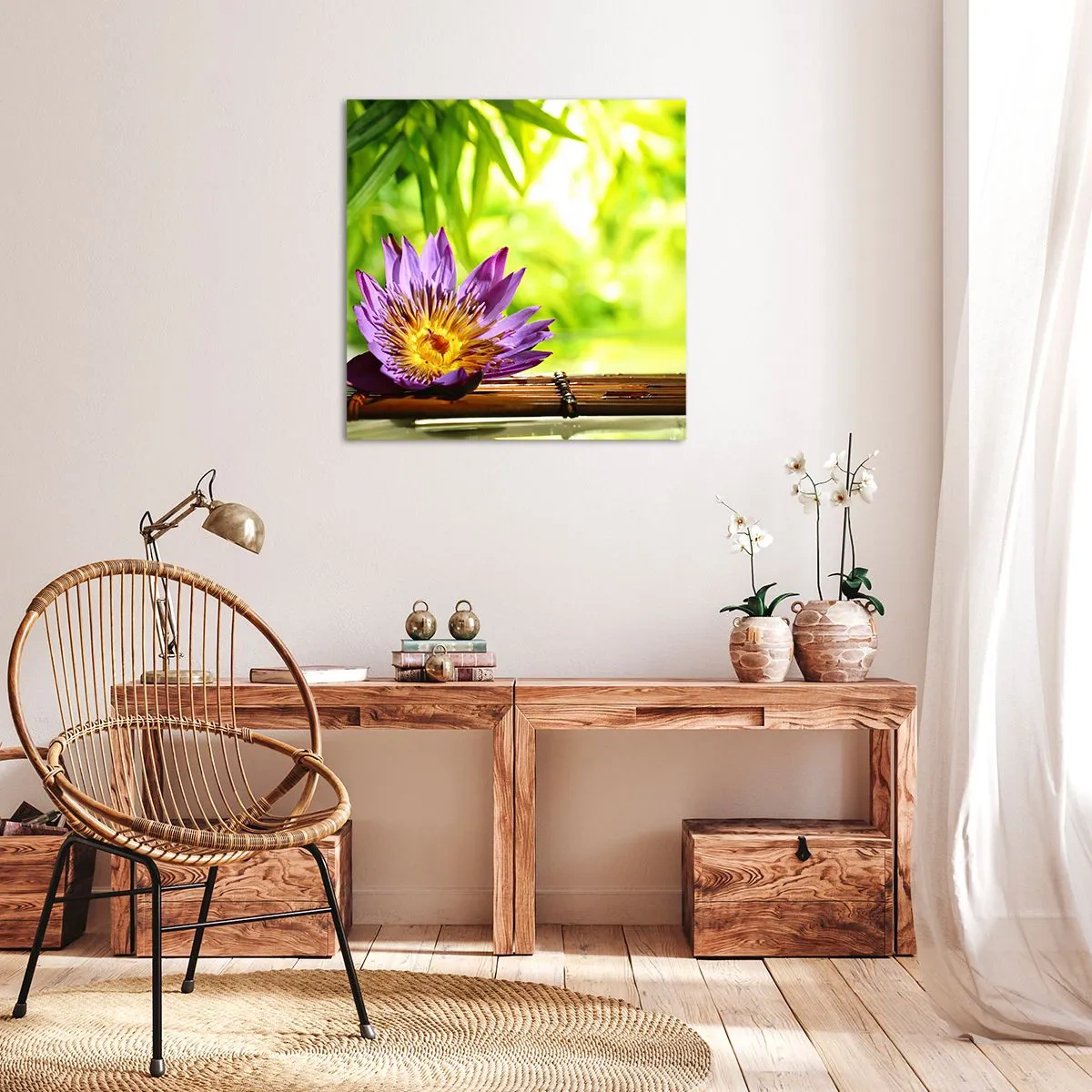 Schilderen op canvas - In de Aziatische zon - 40x40 cm