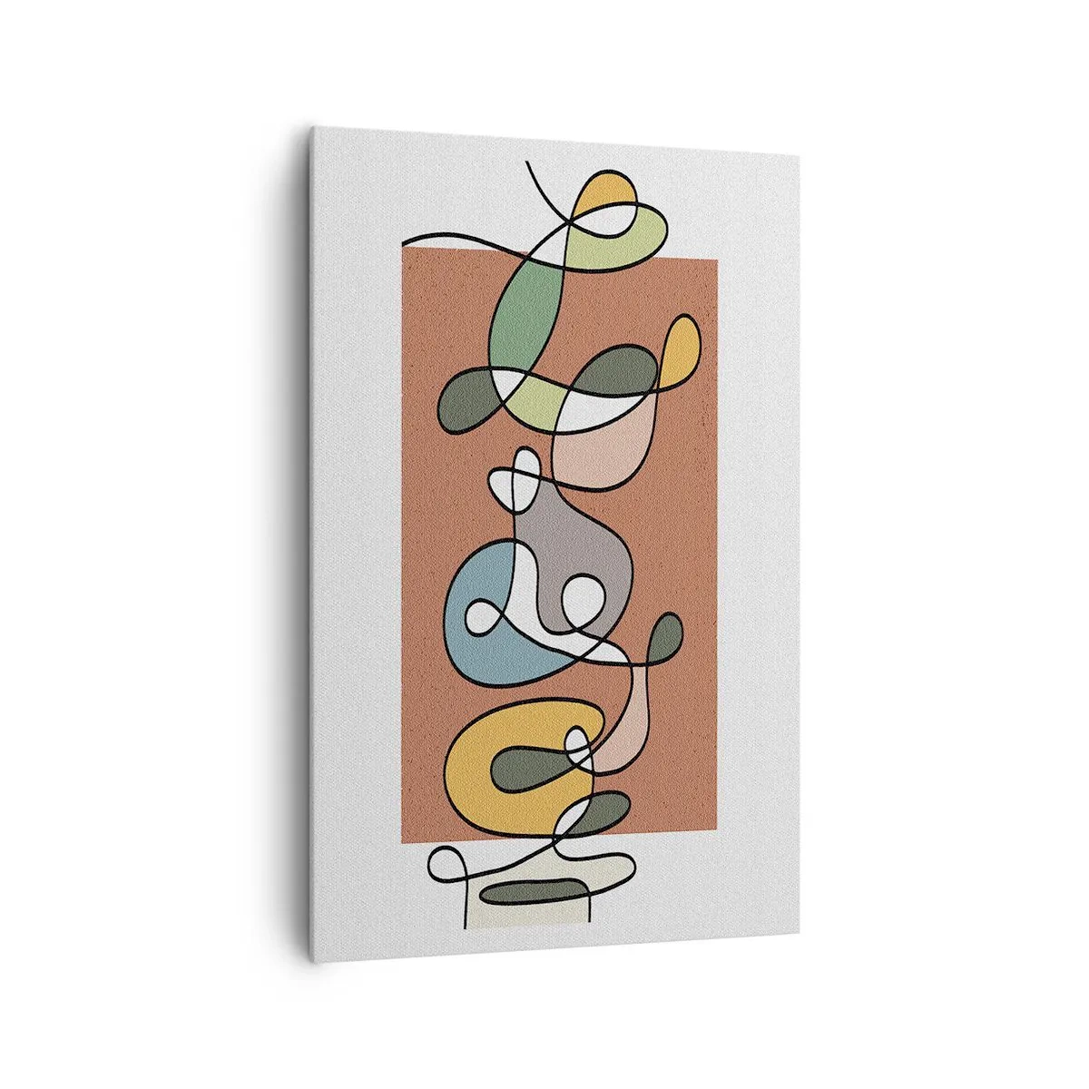 Schilderen op canvas - Abstractie: kleurrijke dans - 80x120 cm