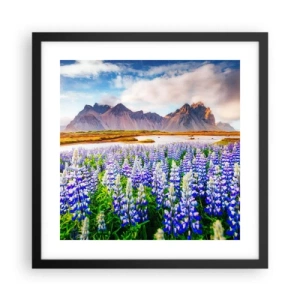 Poster in een zwarte lijst - Kracht en soberheid naast zachtheid - 40x40 cm