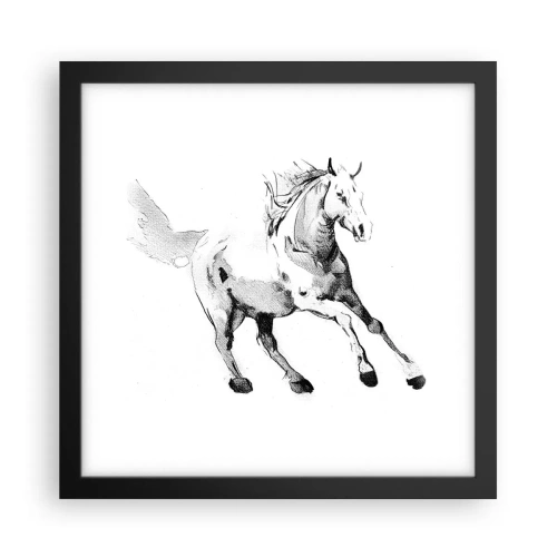 Poster in een zwarte lijst - Ongetemde ziel - 30x30 cm