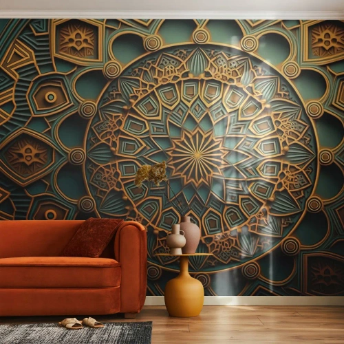 Fotobehang Premium Sand - In Arabische sfeer - Mozaïek, Arabisch, Decoraties - 100x70 cm