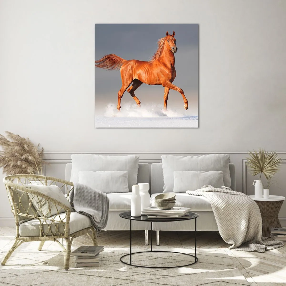 Schilderen op glas - Dansende elegantie - 60x60 cm