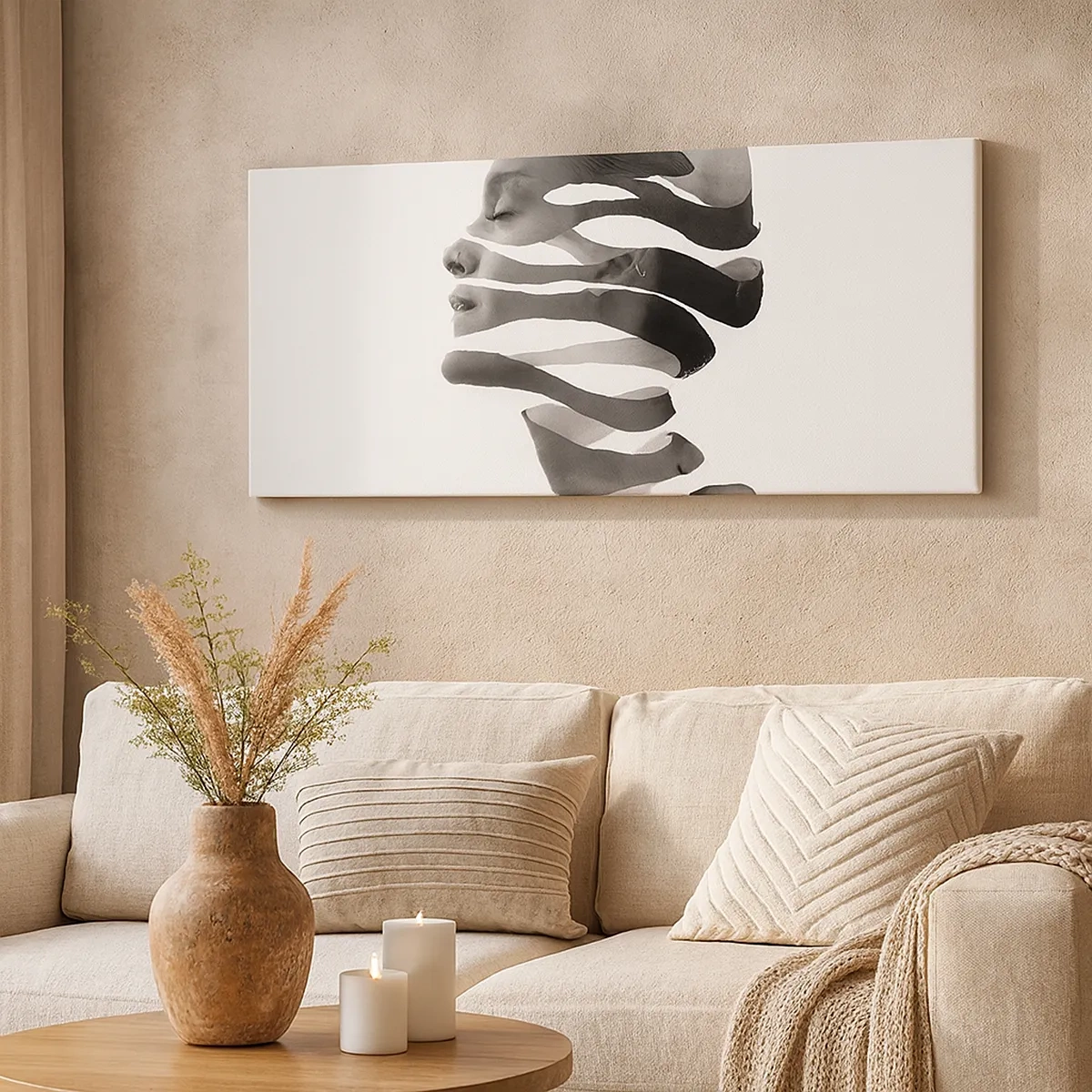 Schilderen op canvas - Surrealistisch portret - 30x30 cm