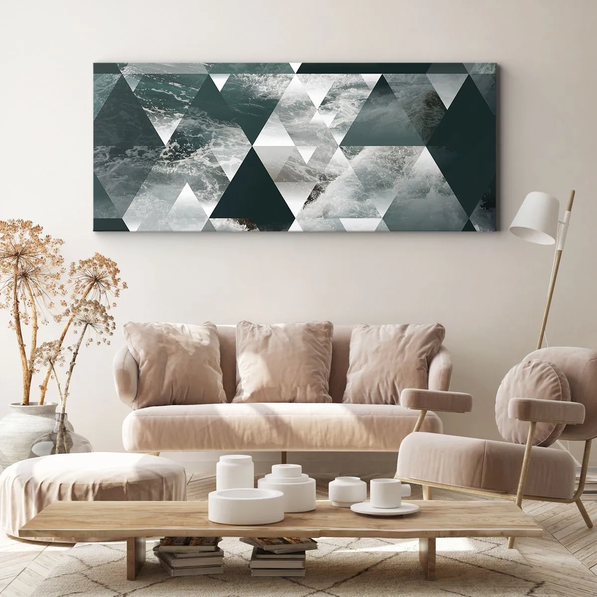 Schilderen op canvas - Kristal perspectief - 120x50 cm