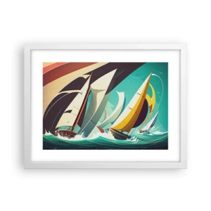 Poster in een witte lijst - Met elementen als een broer - 40x30 cm