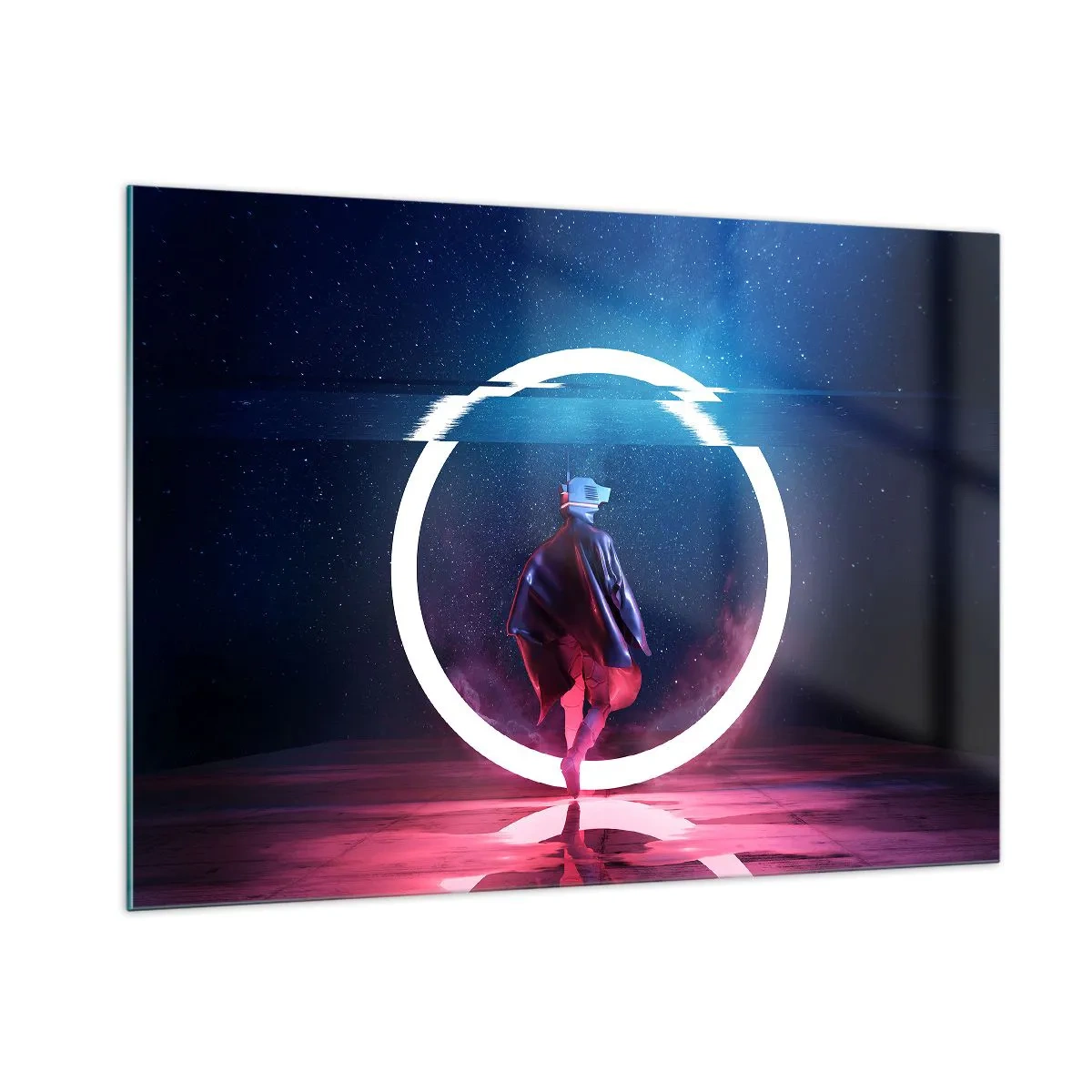 Schilderen op glas - Tussen werelden - 100x70 cm