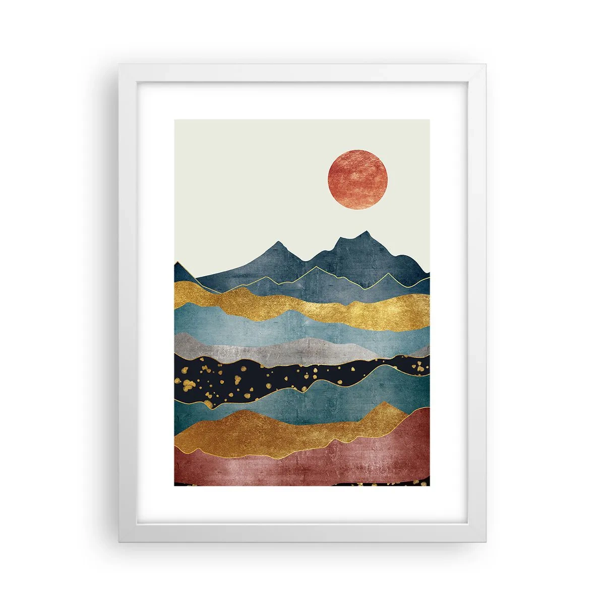 Poster in een witte lijst - Een dwarsdoorsnede van de wereld - 30x40 cm